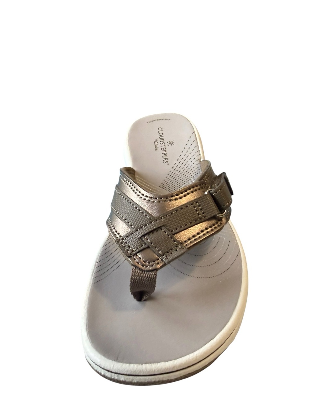 Clarks Cloudsteppers Breeze Sea Pewter Sandals Women’s 6 NIB